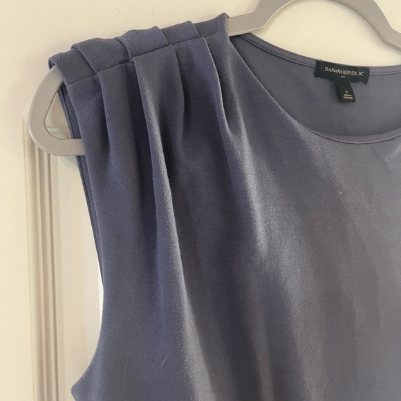 Banana Republic Smoky Blue Stretchy Dress Mid Length Women’s Size 8 - Picture 9 of 16